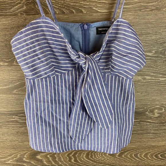 The Fifth Label Parcel Stripe tie front tank NWT - Picture 3 of 5